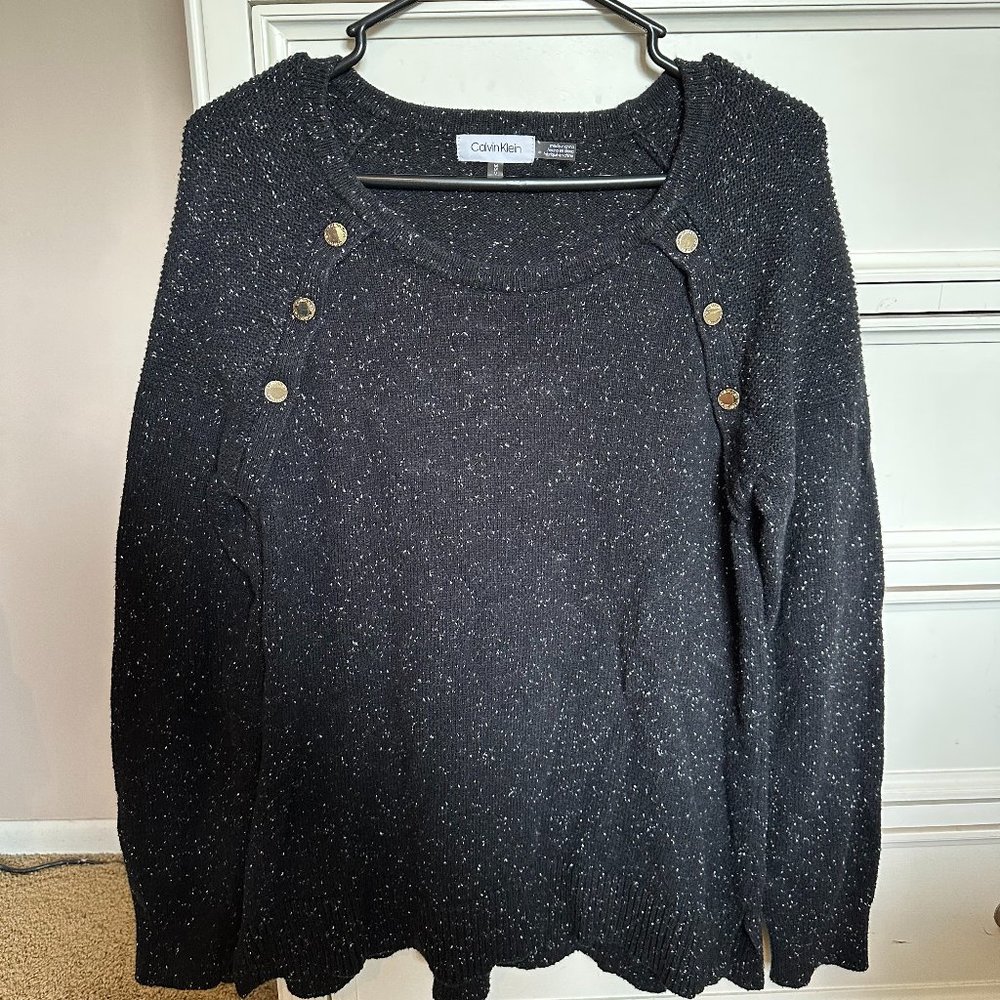 Calvin Klein Women's  Sweater with Gold Buttons